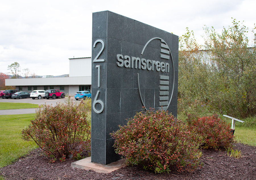 Samscreen Sign at Conklin Manufacturing Plant